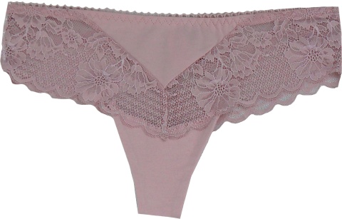 HEAT BRAZYLIANY DAMSKIE KORONKOWE STRINGI różowe L