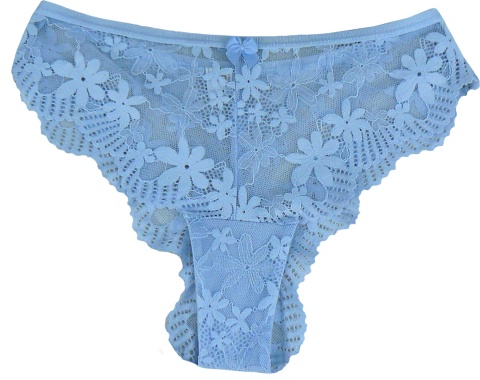 VICTORIA BRAZYLIANY DAMSKIE figi KORONKOWE XL pastelowy błękit