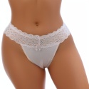 VICTORIA STRINGI DAMSKIE majtki BAWEŁNIANE Z KORONKĄ różowe XL
