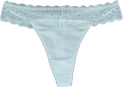 VICTORIA STRINGI DAMSKIE majtki BAWEŁNIANE Z KORONKĄ ecru M