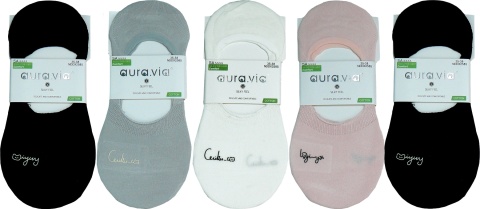 5X Kolorowe Stopki Damskie Skarpetki AURA.VIA 38-41