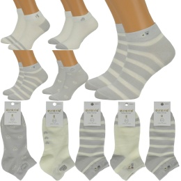 5x GŁADKIE SKARPETY BAWEŁNIANE DAMSKIE AURA.VIA 35-38