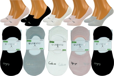 5X Kolorowe Stopki Damskie Skarpetki AURA.VIA 35-38
