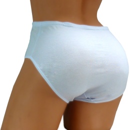 728 DORIMODES GŁADKIE BAWEŁNIANE MAJTKI DAMSKIE figi MAXI 2XL białe