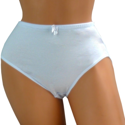 728 DORIMODES GŁADKIE BAWEŁNIANE MAJTKI DAMSKIE figi MAXI XL białe