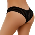 CZARNE STRINGI MAJTKI DAMSKIE figi BRAZYLIANY prążek M