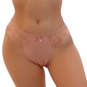 HEAT Seksi Brazyliany Damskie Majtki Stringi Koronkowe morelowe XL
