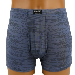 MĘSKIE BOKSERKI Prążki Majtki Bambusowe 2XL szare