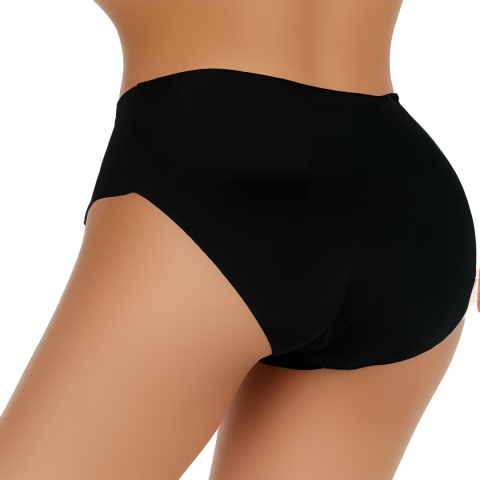 Majtki Bezszwowe Figi Laserowo Cięte Damskie Wyższy Stan beżowe XXL