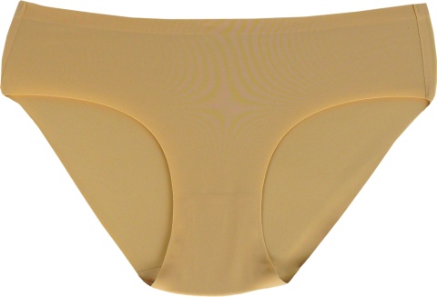 Majtki Bezszwowe Figi Laserowo Cięte Damskie Wyższy Stan beżowe L