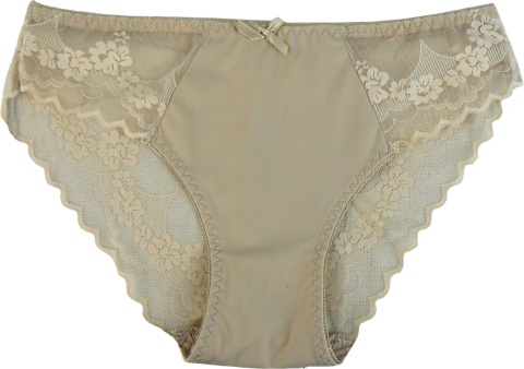 NEW WAVE Seksi Koronkowe Majtki Figi Damskie XL beżowe