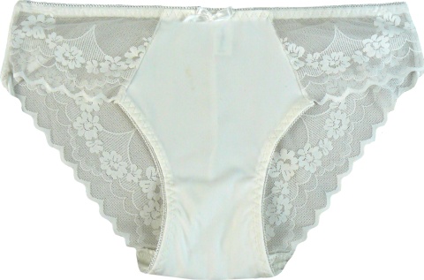 NEW WAVE Seksi Koronkowe Majtki Figi Damskie L ecru