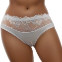 Wygodne Bawełniane Majtki Damskie Figi z Koronką 4053 XL białe