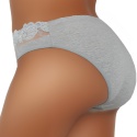 Wygodne Bawełniane Majtki Damskie Figi z Koronką 4053 XL szary