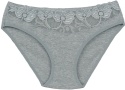 Wygodne Bawełniane Majtki Damskie Figi z Koronką 4053 XL szary