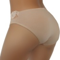 Wygodne Bawełniane Majtki Damskie Figi z Koronką 4053 3XL beżowe