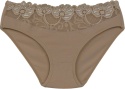 Wygodne Bawełniane Majtki Damskie Figi z Koronką 4053 3XL beżowe
