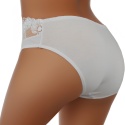 Wygodne Bawełniane Majtki Damskie Figi z Koronką 4053 3XL białe