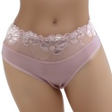 Wygodne Bawełniane Majtki Damskie Figi z Koronką 4053 3XL różowe