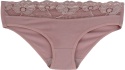 Wygodne Bawełniane Majtki Damskie Figi z Koronką 4053 3XL różowe