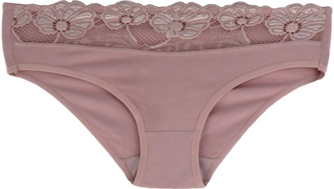 Wygodne Bawełniane Majtki Damskie Figi z Koronką 4053 3XL różowe
