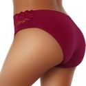 Wygodne Bawełniane Majtki Damskie Figi z Koronką 4053 XL bordowe