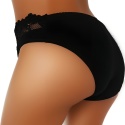 Wygodne Bawełniane Majtki Damskie Figi z Koronką 4053 XXL czarne