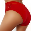 Wygodne Bawełniane Majtki Damskie Figi z Koronką 4053 XL czerwone