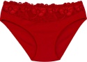 Wygodne Bawełniane Majtki Damskie Figi z Koronką 4053 XL czerwone