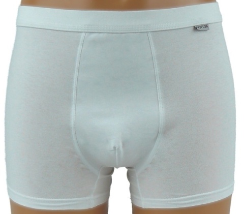 BOKSERKI MĘSKIE gładkie BAWEŁNIANE białe 3XL