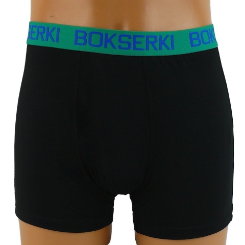Czarne Męskie BOKSERKI Majtki Jednolite Bambusowe L