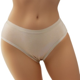 Gładkie Klasyczne Majtki Damskie Figi Młodzieżowe Bawełna beżowe S/M