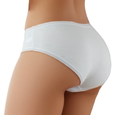 Gładkie Klasyczne Majtki Damskie Figi Młodzieżowe Bawełna białe S/M