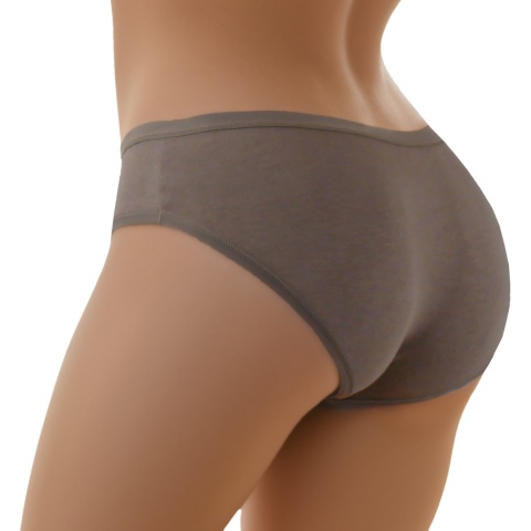 Gładkie Klasyczne Majtki Damskie Figi Młodzieżowe Bawełna brązowe S/M