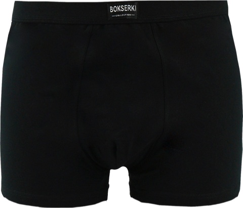 Męskie Bokserki Szorty Gładkie Majtki Bawełniane czarne 3XL