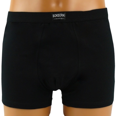 Męskie Bokserki Szorty Gładkie Majtki Bawełniane czarne 3XL