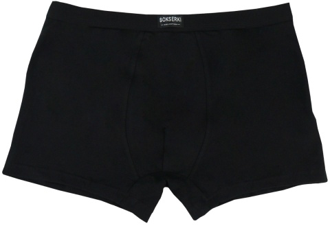 Męskie Bokserki Szorty Gładkie Majtki Bawełniane czarne 3XL