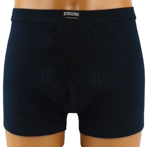 Męskie Bokserki Szorty Gładkie Majtki Bawełniane granatowe 5XL