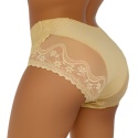 NEW WAVE D542 PIĘKNE FIGI KORONKOWE MAJTKI DAMSKIE XXL beżowe