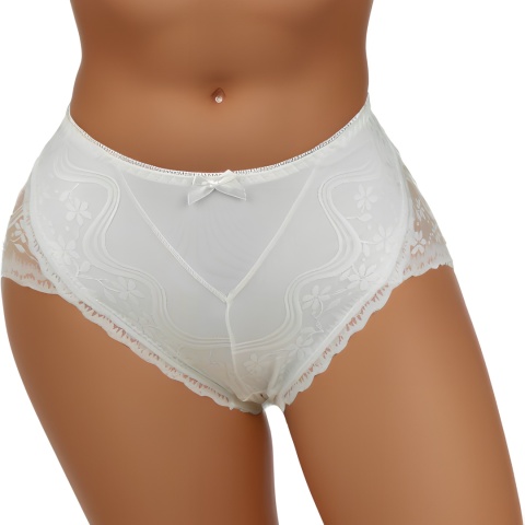 NEW WAVE D542 PIĘKNE FIGI KORONKOWE MAJTKI DAMSKIE 4XL czarne