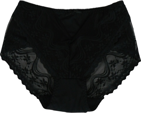 NEW WAVE D542 PIĘKNE FIGI KORONKOWE MAJTKI DAMSKIE 4XL czarne