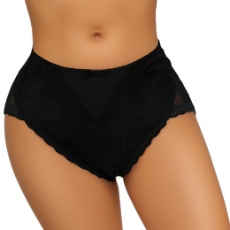 NEW WAVE D542 PIĘKNE FIGI KORONKOWE MAJTKI DAMSKIE 3XL czarne