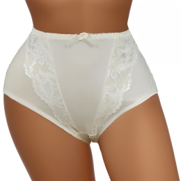 New Wave A2213 KORONKOWE FIGI DAMSKIE MAJTKI BAWEŁNIANE XXL ecru