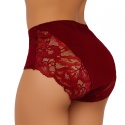 New Wave A2213 KORONKOWE FIGI DAMSKIE MAJTKI BAWEŁNIANE 3XL bordowe