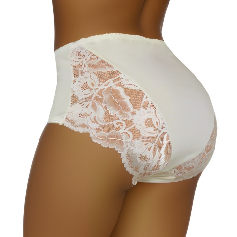 New Wave A2213 KORONKOWE FIGI DAMSKIE MAJTKI BAWEŁNIANE 4XL ecru