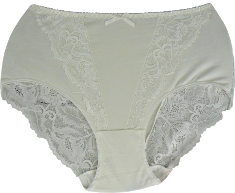 New Wave A2213 KORONKOWE FIGI DAMSKIE MAJTKI BAWEŁNIANE 4XL ecru