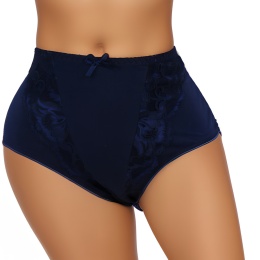 New Wave A2213 KORONKOWE FIGI DAMSKIE MAJTKI BAWEŁNIANE XXL granatowe