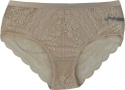 Seksi Koronkowe Damskie Majtki Figi Bawełniane 3XL beżowe