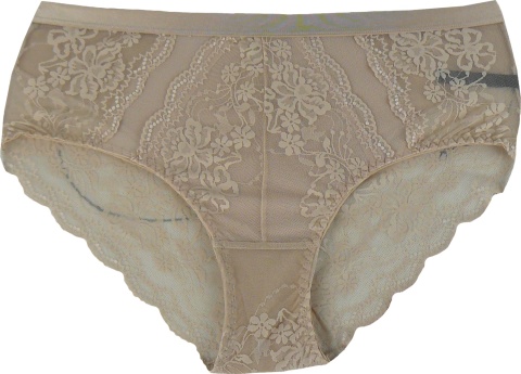 Seksi Koronkowe Damskie Majtki Figi Bawełniane 3XL beżowe