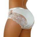 Seksi Koronkowe Damskie Majtki Figi Bawełniane XL ecru